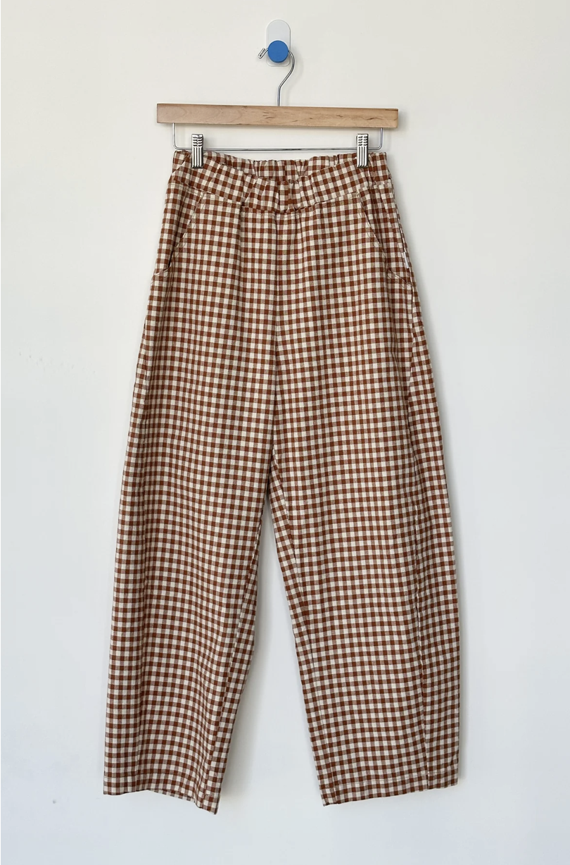 arc pants - cinnamon gingham by le bon shoppe — hedge
